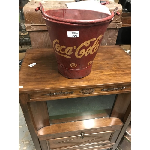 450 - Metal Coca-Cola advertising bucket