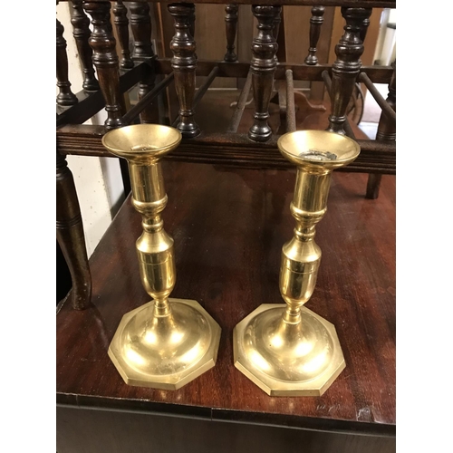 165 - 3 x Pairs of vintage brass candle sticks