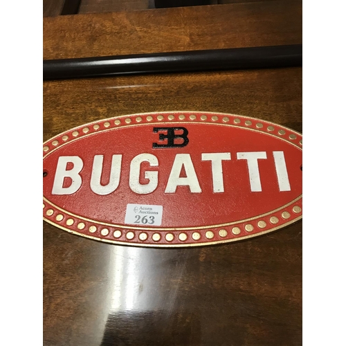 263 - Metal Bugatti plaque