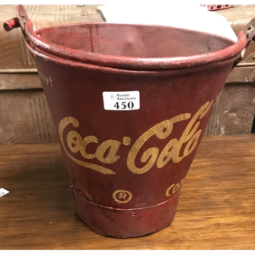 450 - Metal Coca-Cola advertising bucket