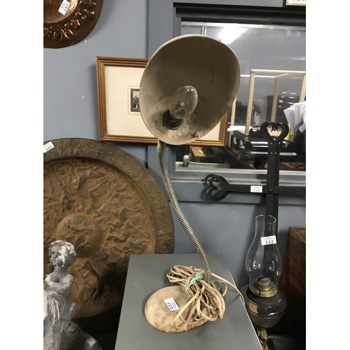 553 - Early industrial desk lamp - All electrical items must be re-wired by a qualified electrician
