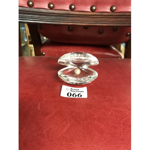 66 - Swarovski oyster shell with a faux pearl