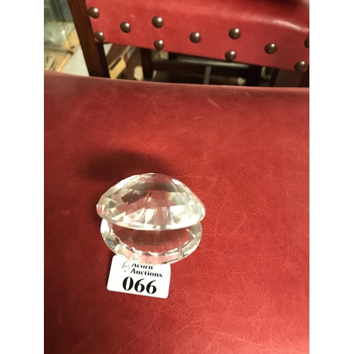 66 - Swarovski oyster shell with a faux pearl