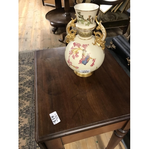 695 - Stunning Royal Worcester blush ivory double handled vase  C1890