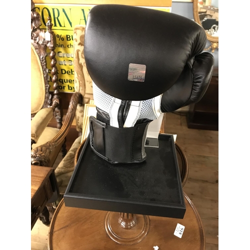 771 - Autographed David Haye Lonsdale boxing glove on display with cert