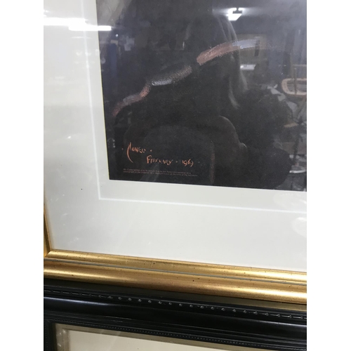 800 - Large framed & glazed German Surrender picture - Collection only