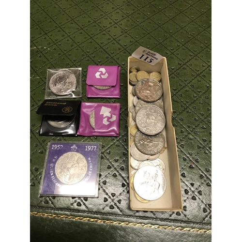 115 - Box of assorted coins...