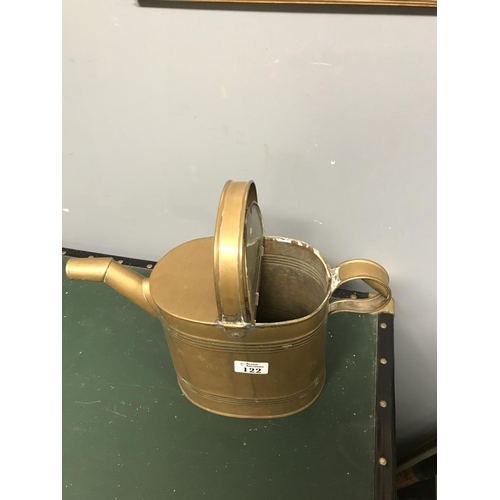 122 - Lovely vintage brass watering can