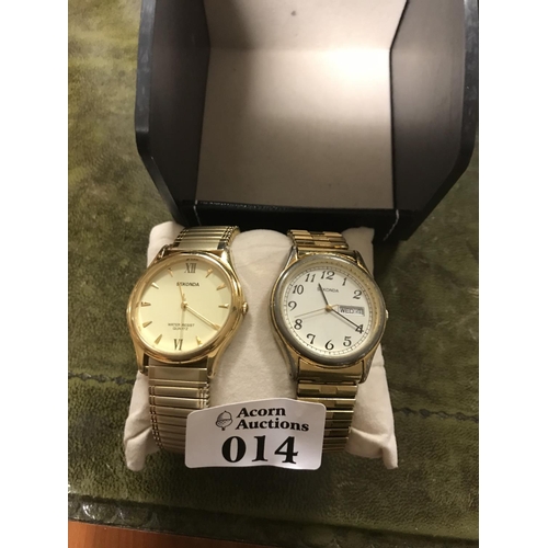 14 - 2 x Gents watches- Seiko & Sekonda