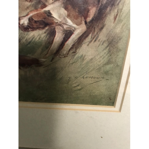 180 - Fox hunting watercolour