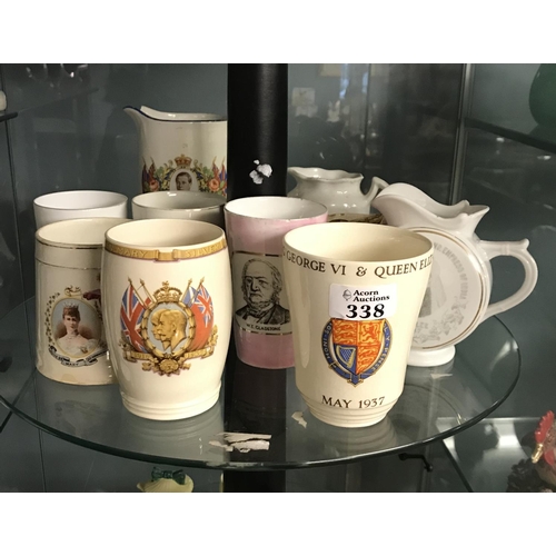 338 - Large qty of assorted commemorative mugs