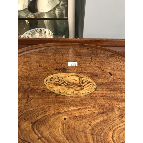 365 - Large wooden inlaid gallery tray