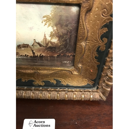 381 - Very pretty ornate framed picture