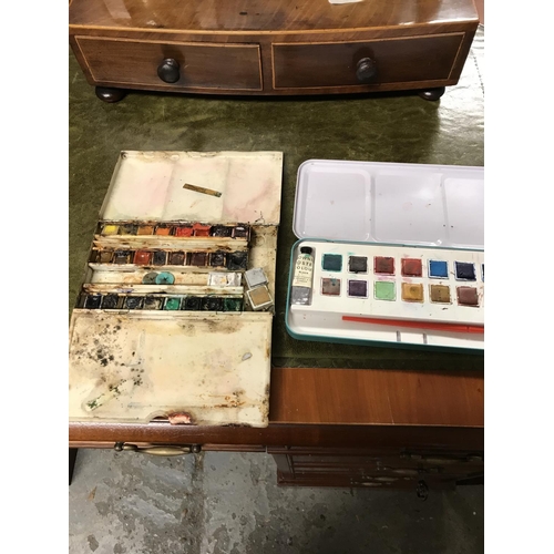 41 - 2 x Vintage paint boxes - Used