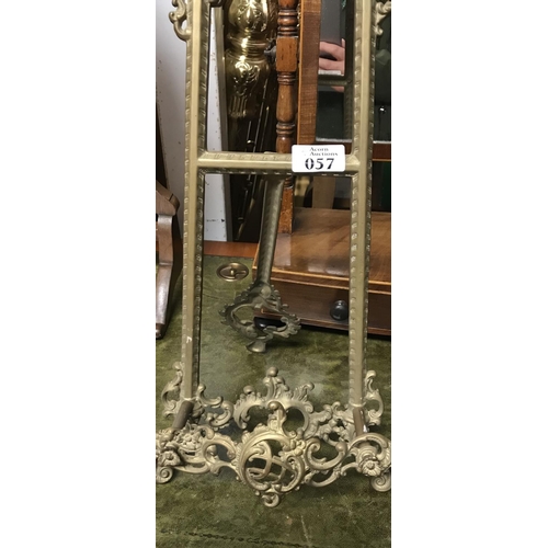 57 - Large ornate metal picture easel