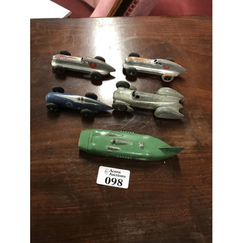 98 - 5 x Vintage Dinky diecast vehicles