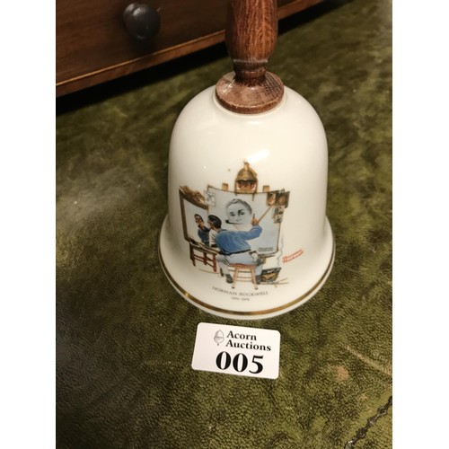 5 - Norman Rockwell collectors bell