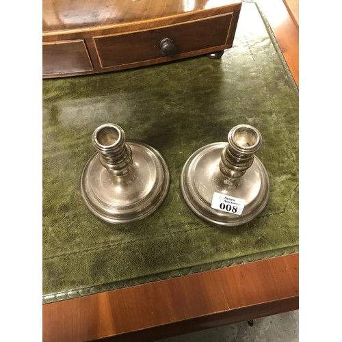 8 - Nice pair of silver hallmarked candlesticks