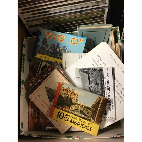 120 - Box of various ephemera inc postcards etc