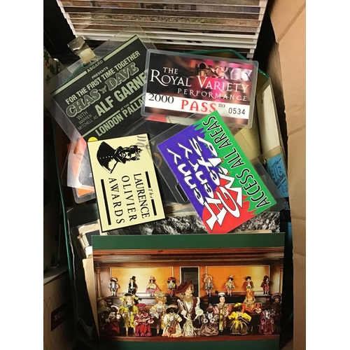 120 - Box of various ephemera inc postcards etc