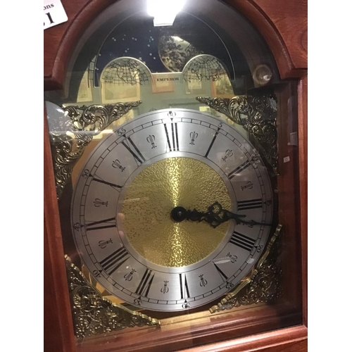 131 - Modern Grandfather clock - CLOCKS AND WATCHES ARE NOT TESTED - COLLECTION ONLY