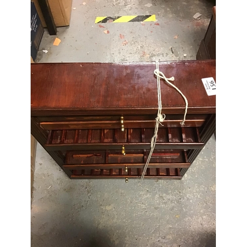 156 - Hand made collectors chest with 11 drawers