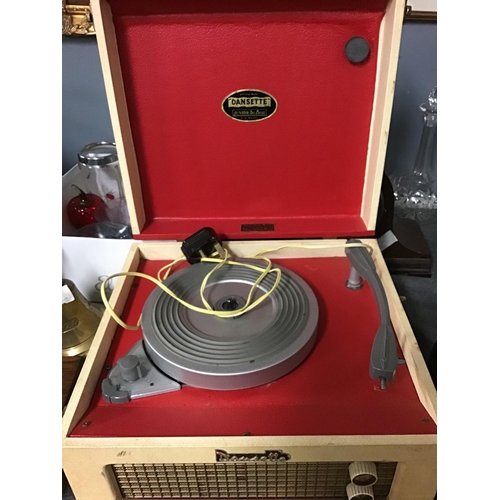 175 - Portable vintage Dansette Junior Deluxe record player - COLLECTION ONLY