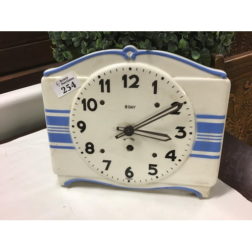 254 - Unusual ceramic kitchen clock - CLOCKS AND WATCHES ARE NOT TESTED