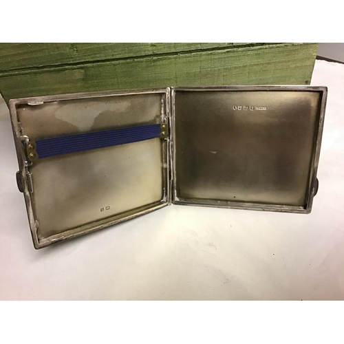 455 - Silver hallmarked cigarette case - Dents/used condition