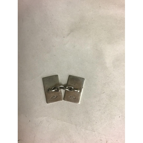 463 - 1 x Pair of Silver cufflinks + Boxed set of early buttons