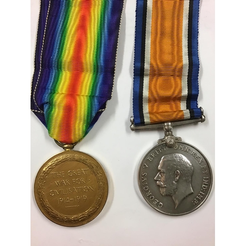 531 - WWI Victory medal & WWII Campaign medal to F.J. Briggs