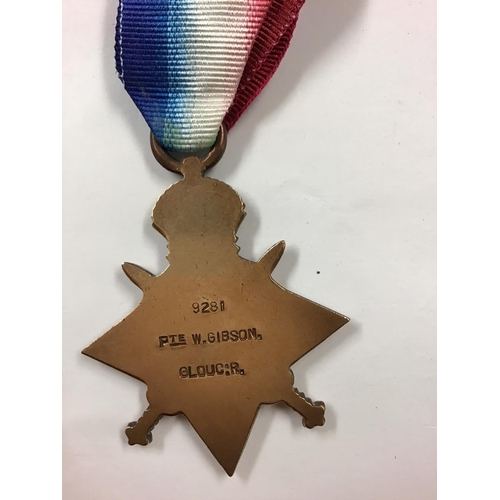 614 - WWI Military Star awarded to W. Gibbson