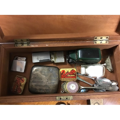 82 - Wooden box of interesting items