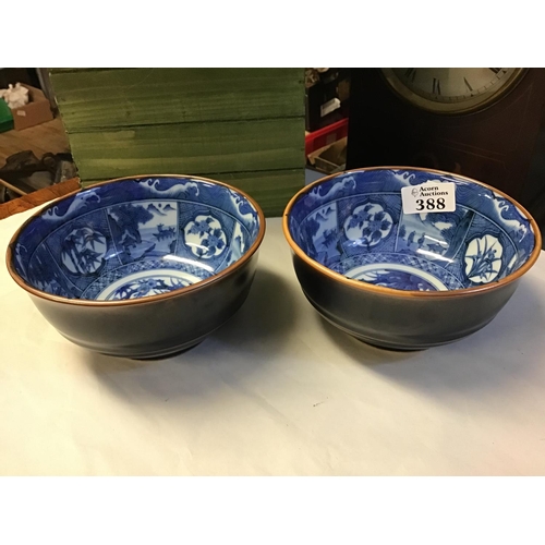 388 - 2 x Oriental bowls