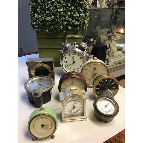 408 - Qty of vintage alarm clocks - CLOCKS AND WATCHES ARE NOT TESTED