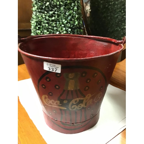 337 - Coca-Cola metal bucket