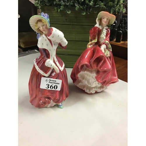 360 - 2 x Royal Doulton Pretty Ladies