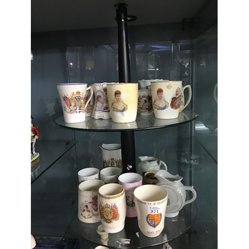 371 - Large qty of various commemorative mugs and jugs approx 20 - some A/F