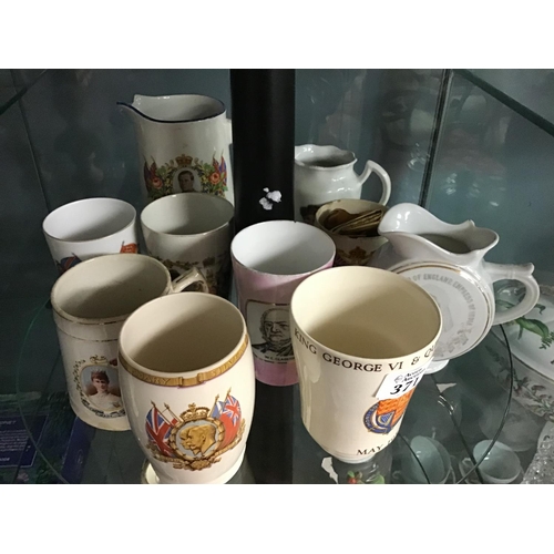 371 - Large qty of various commemorative mugs and jugs approx 20 - some A/F