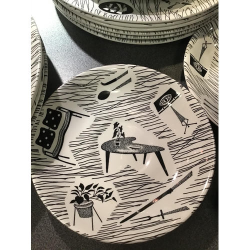 381 - Ridgeways Homemaker - 6 x Bowls, 4 x Side plates, 6 x Luncheon plates, 5 x Dinner plates, 5 x Duos -... 