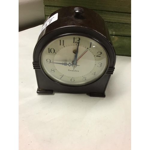 247 - Vintage Bakerlite Genalex electric mantle clock - CLOCKS AND WATCHES ARE NOT TESTED