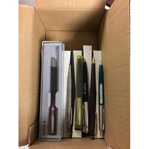 285 - Box of assorted pens - some vintage