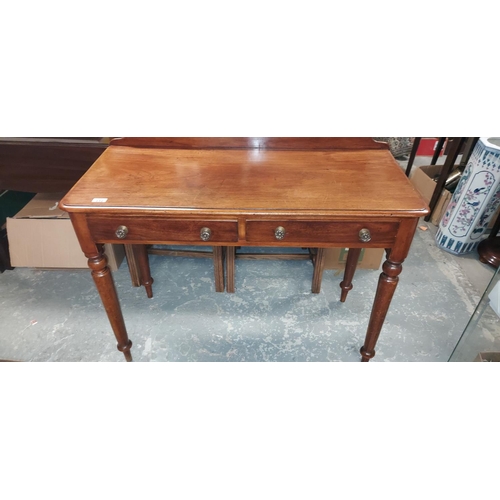 352 - 2 Drawer hall table with upstand - COLLECTION ONLY