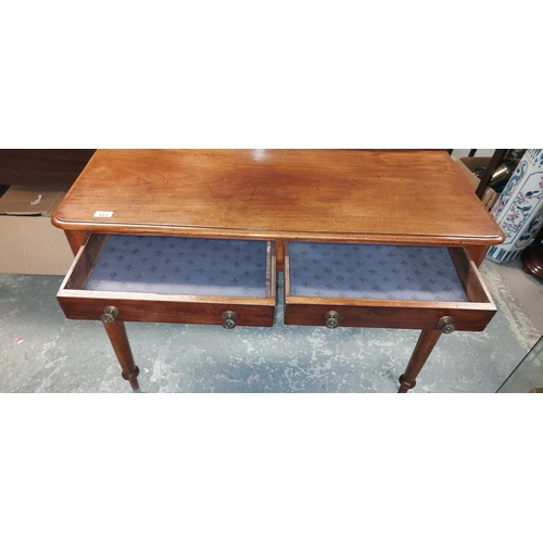 352 - 2 Drawer hall table with upstand - COLLECTION ONLY