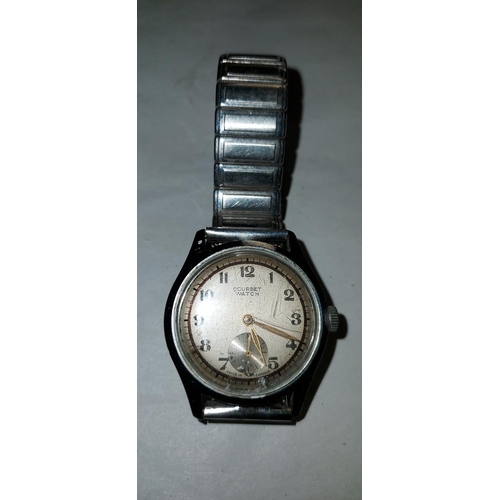 571 - 1950s Courvet French gents wrist watch - WATCHES AND CLOCKS ARE NOT TESTED