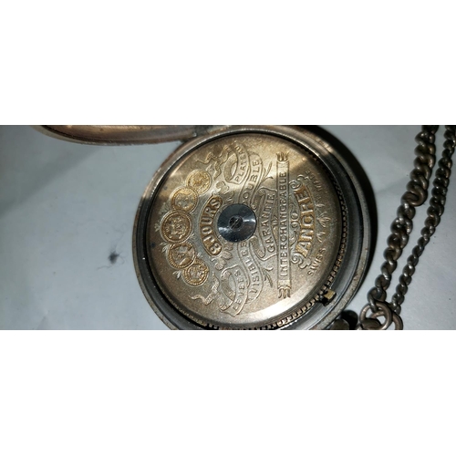 572 - Early gents French 8 day pocket watch ANCRE - WATCHES AND CLOCKS ARE NOT TESTED