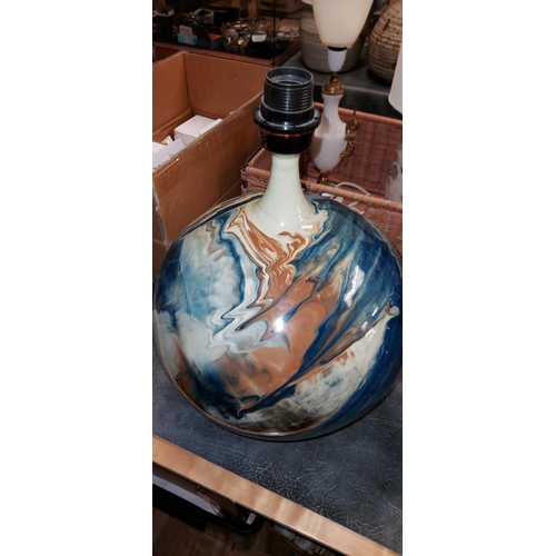 619 - 2 x Glazed pottery lamp bases - COLLECTION ONLY