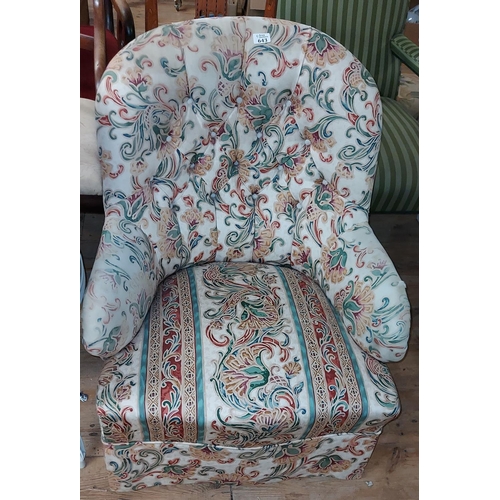 643 - Nice upholstered vintage armchair