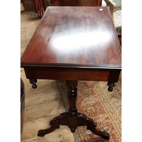 653 - Dark wood hall table with ornate feet - COLLECTION ONLY