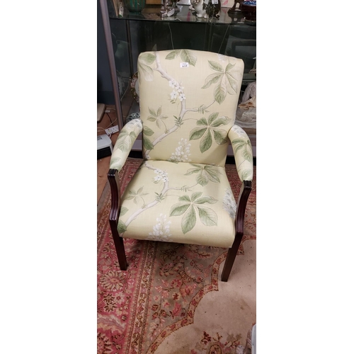 659 - Pretty upholstered armchair - COLLECTION ONLY